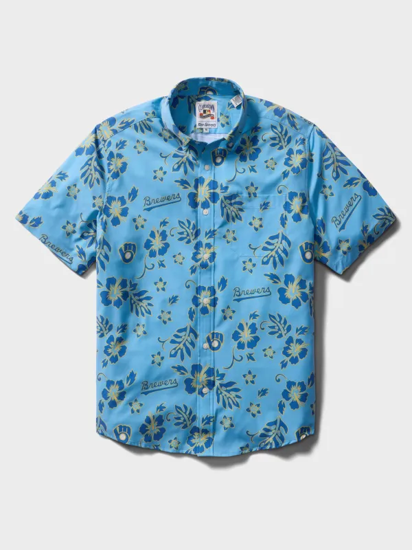 MLB® MILWAUKEE BREWERS COOPERSTOWN PERFORMANCE ALOHA SHIRT sold by Reyn Spooner