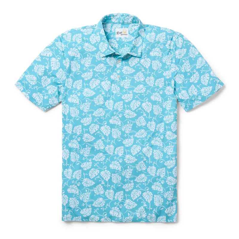 MONSTERA SWIRL PERFORMANCE POLO made by Reyn Spooner