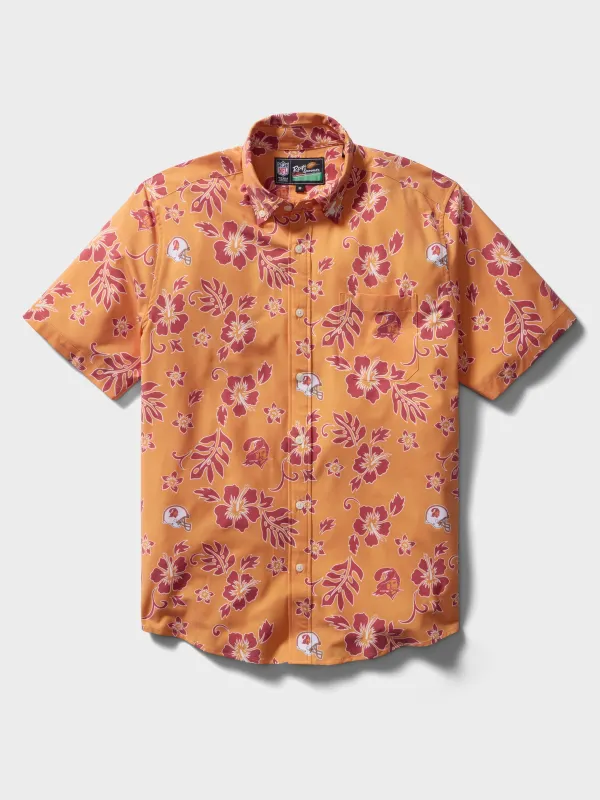 TAMPA BAY BUCCANEERS THROWBACK PERFORMANCE ALOHA SHIRT made by Reyn Spooner