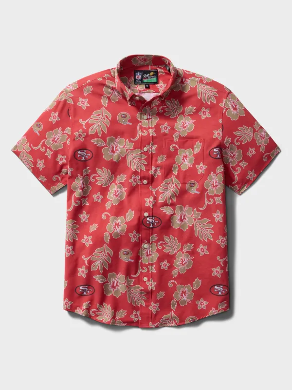 SAN FRANCISCO 49ERS THROWBACK PERFORMANCE ALOHA SHIRT made by Reyn Spooner