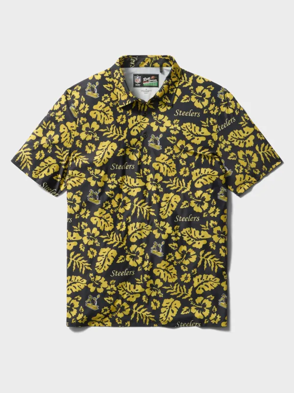 PITTSBURGH STEELERS THROWBACK PERFORMANCE POLO made by Reyn Spooner