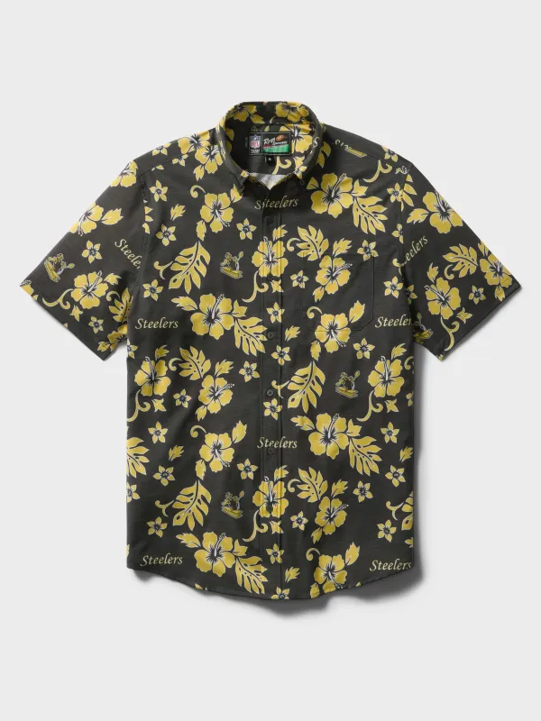 PITTSBURGH STEELERS THROWBACK PERFORMANCE ALOHA SHIRT made by Reyn Spooner