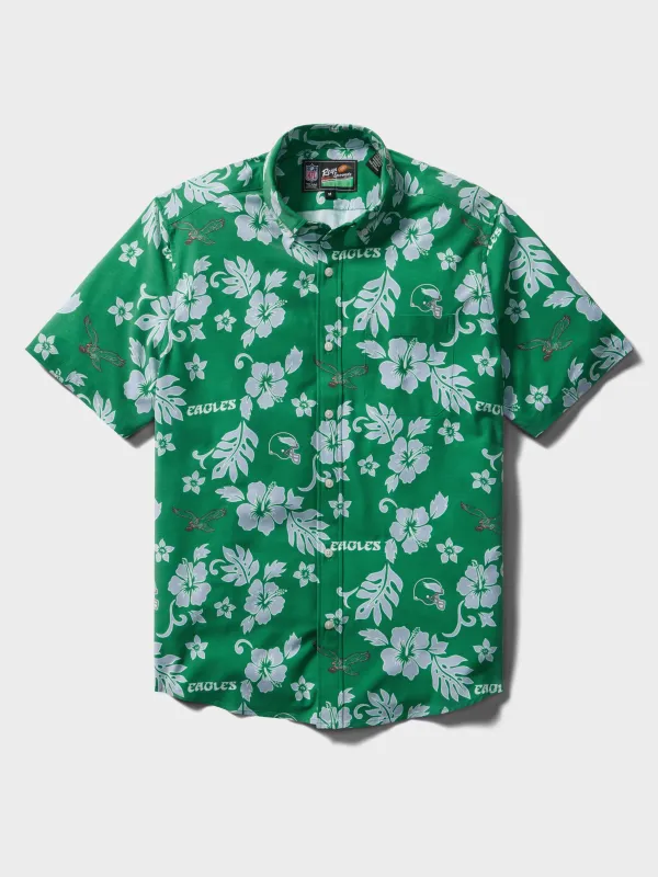 PHILADELPHIA EAGLES THROWBACK PERFORMANCE ALOHA SHIRT made by Reyn Spooner