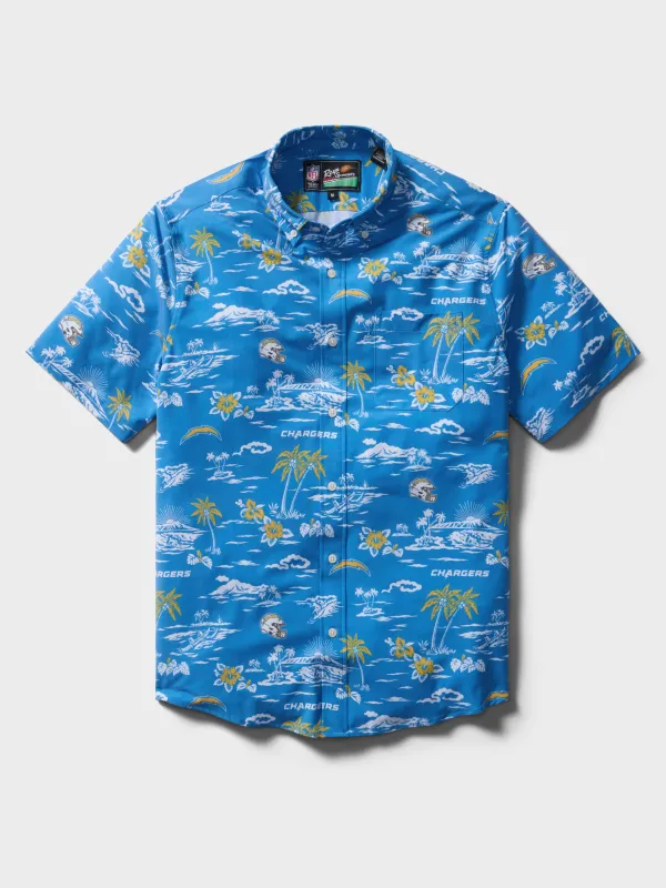 LOS ANGELES CHARGERS GAME DAY PERFORMANCE ALOHA SHIRT made by Reyn Spooner
