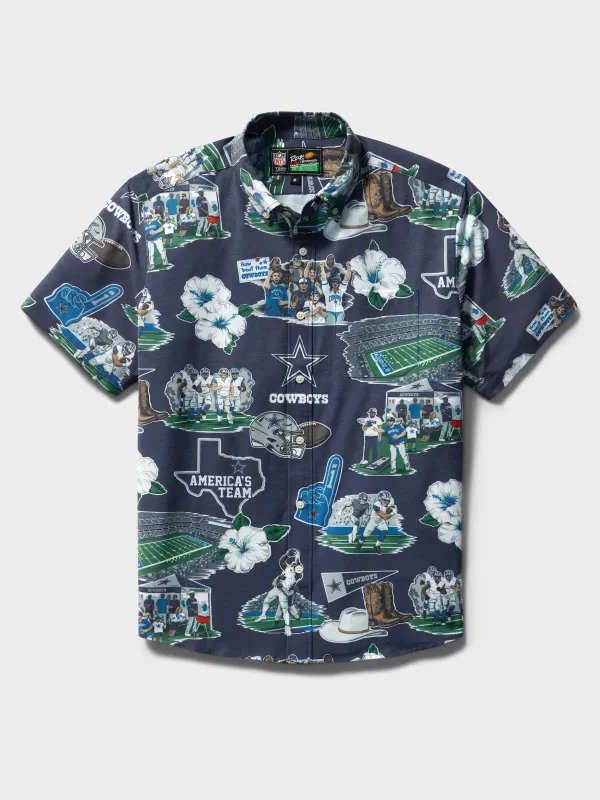 DALLAS COWBOYS SCENIC PERFORMANCE ALOHA SHIRT made by Reyn Spooner