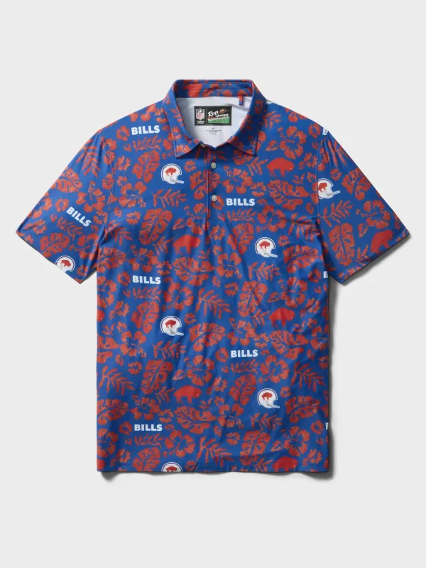 BUFFALO BILLS THROWBACK PERFORMANCE POLO made by Reyn Spooner