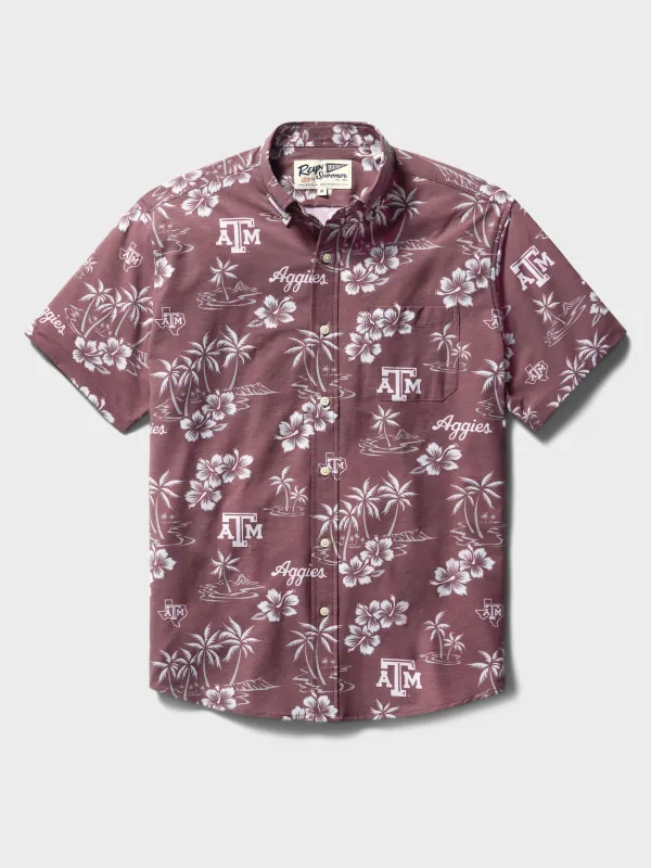 TEXAS A&M UNIVERSITY KEKAI PERFORMANCE ALOHA SHIRT made by Reyn Spooner