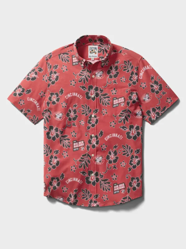 MLB® CINCINNATI REDS COOPERSTOWN PERFORMANCE ALOHA SHIRT made by Reyn Spooner