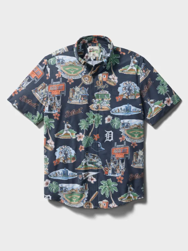 MLB® DETROIT TIGERS SCENIC PERFORMANCE ALOHA SHIRT made by Reyn Spooner