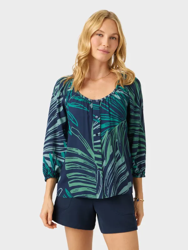 LOULU FRONDS PHOEBE TOP made by Reyn Spooner