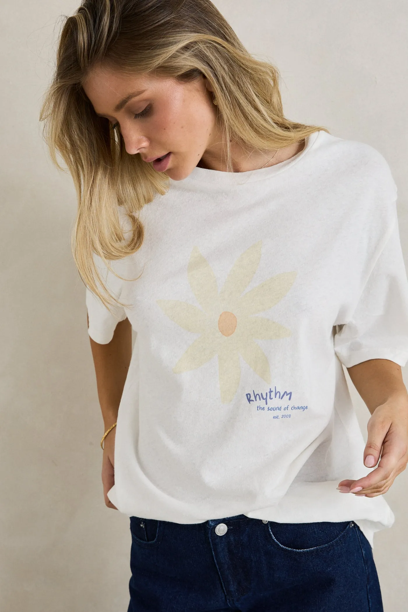 Goldie Oversized T-Shirt White sold by Rhythm. product image thumbnail 3