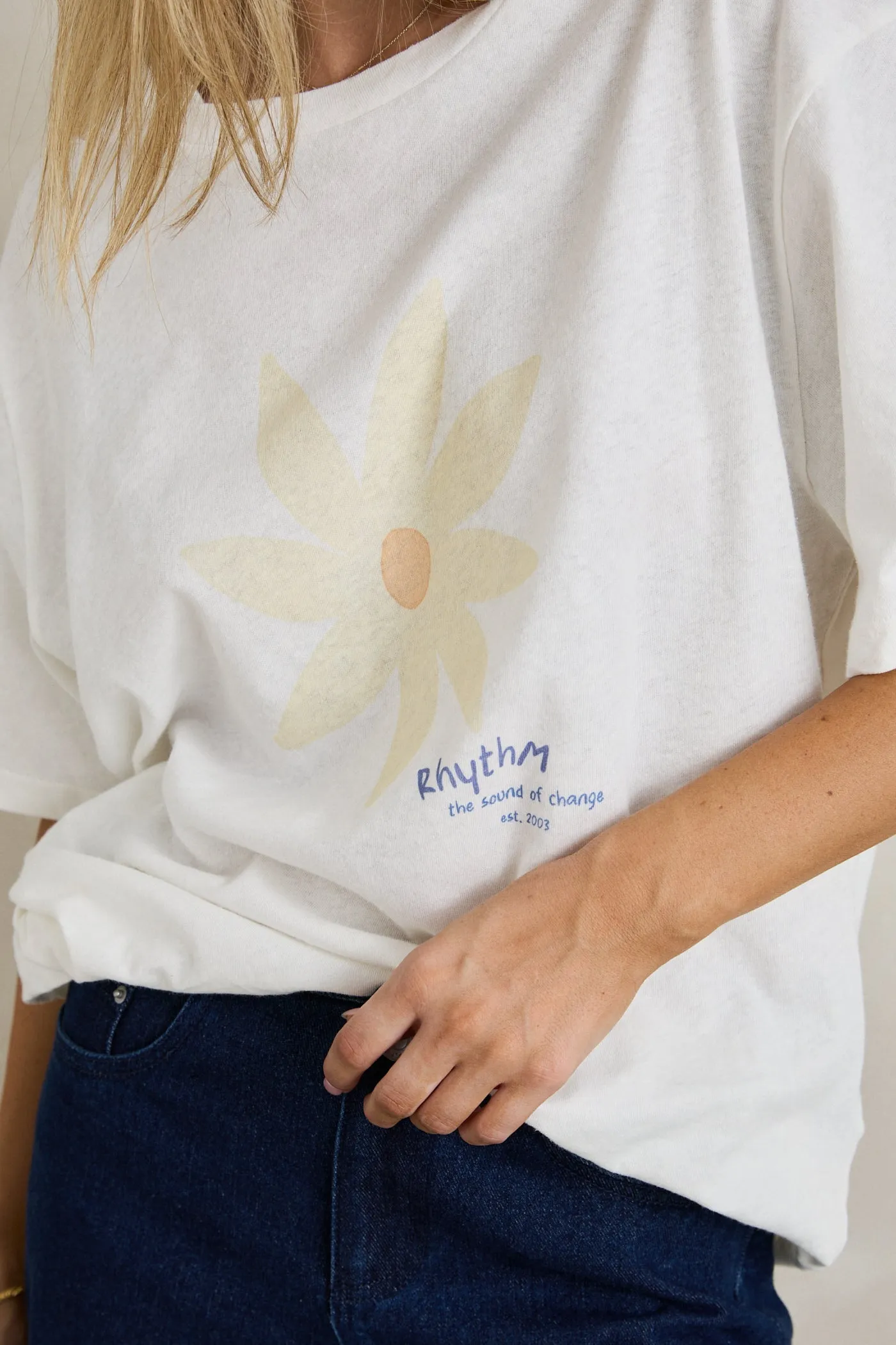 Goldie Oversized T-Shirt White sold by Rhythm. product image thumbnail 4