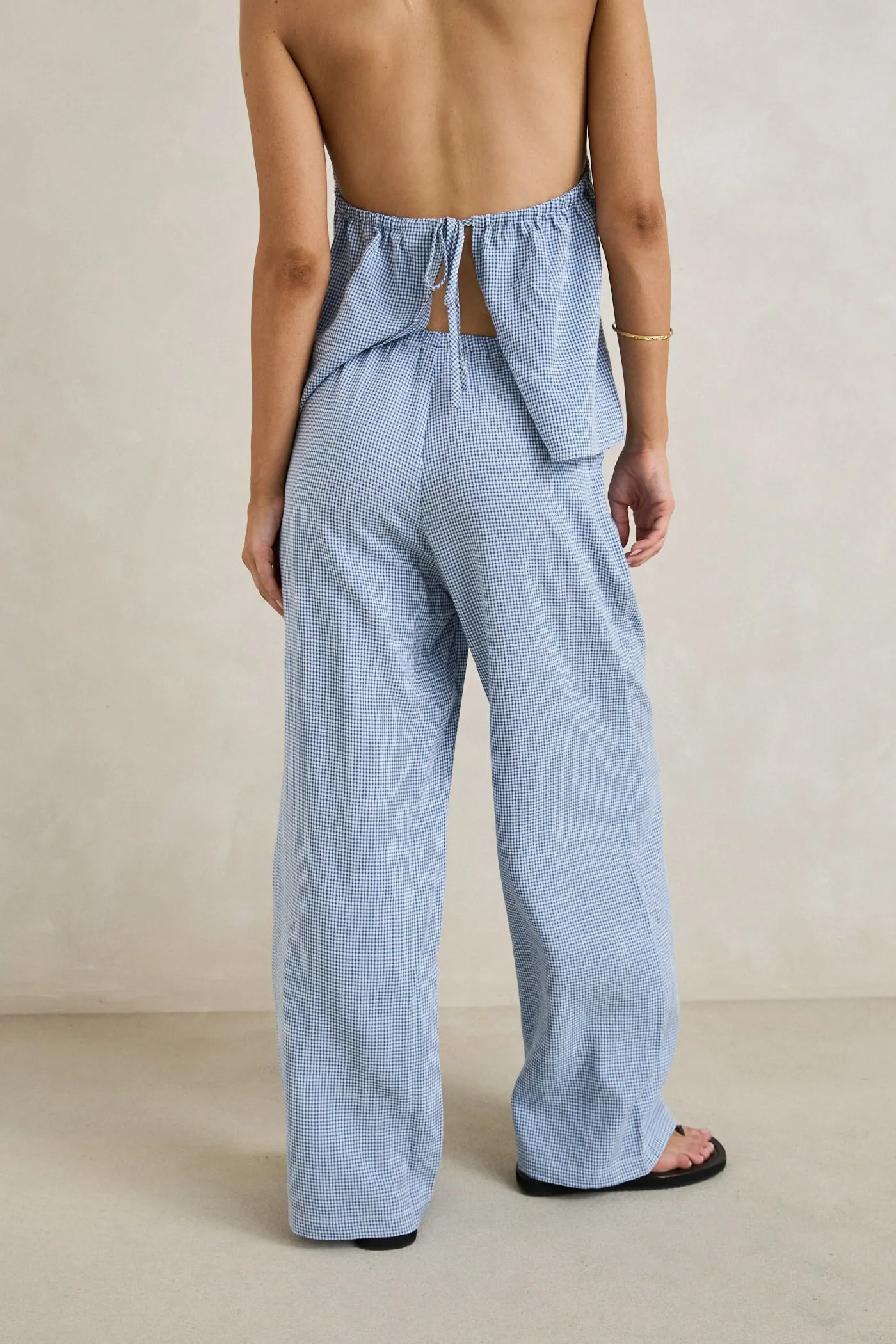 Marisol Pant Blue Check sold by Rhythm. product image thumbnail 5