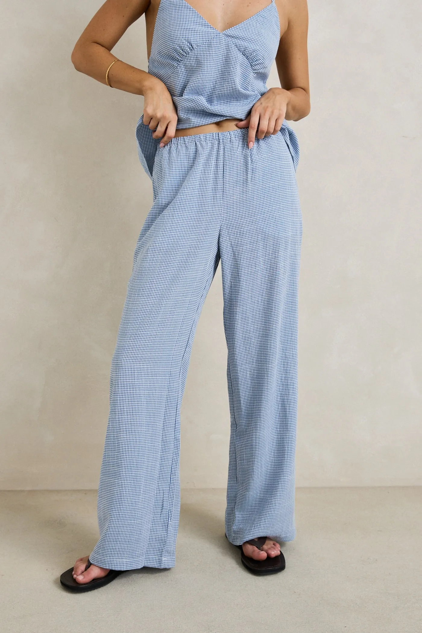 Marisol Pant Blue Check sold by Rhythm. product image thumbnail 2
