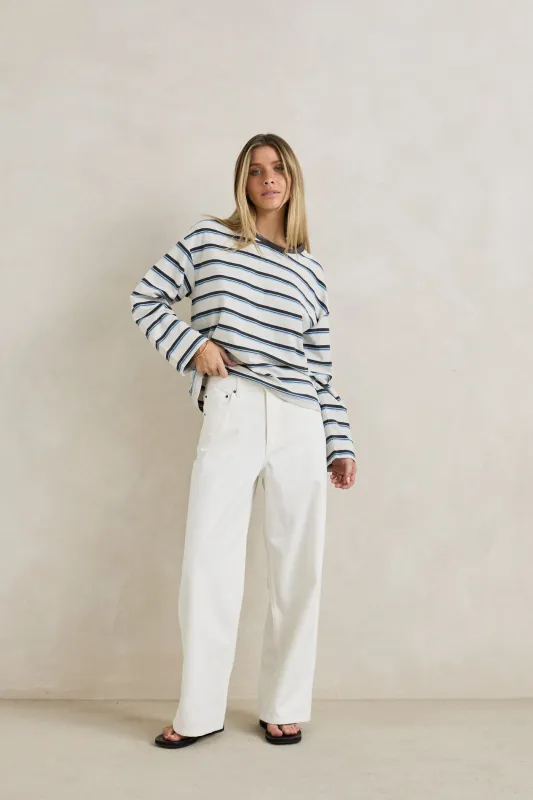 Zali Boyfriend Jean White sold by Rhythm.