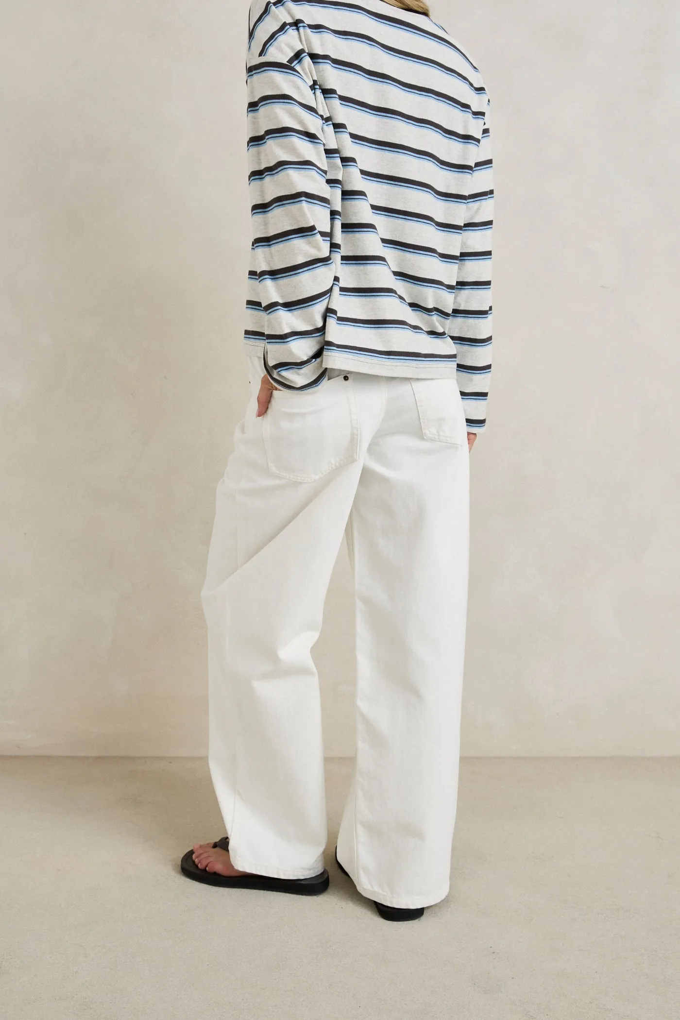 Zali Boyfriend Jean White sold by Rhythm. product image thumbnail 5