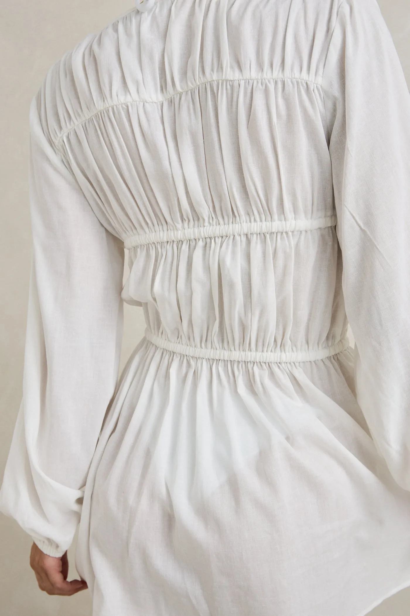 Pippa Tier Mini Dress White sold by Rhythm. product image thumbnail 3