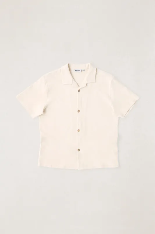 Reverse Terry Ss Shirt Natural sold by Rhythm.