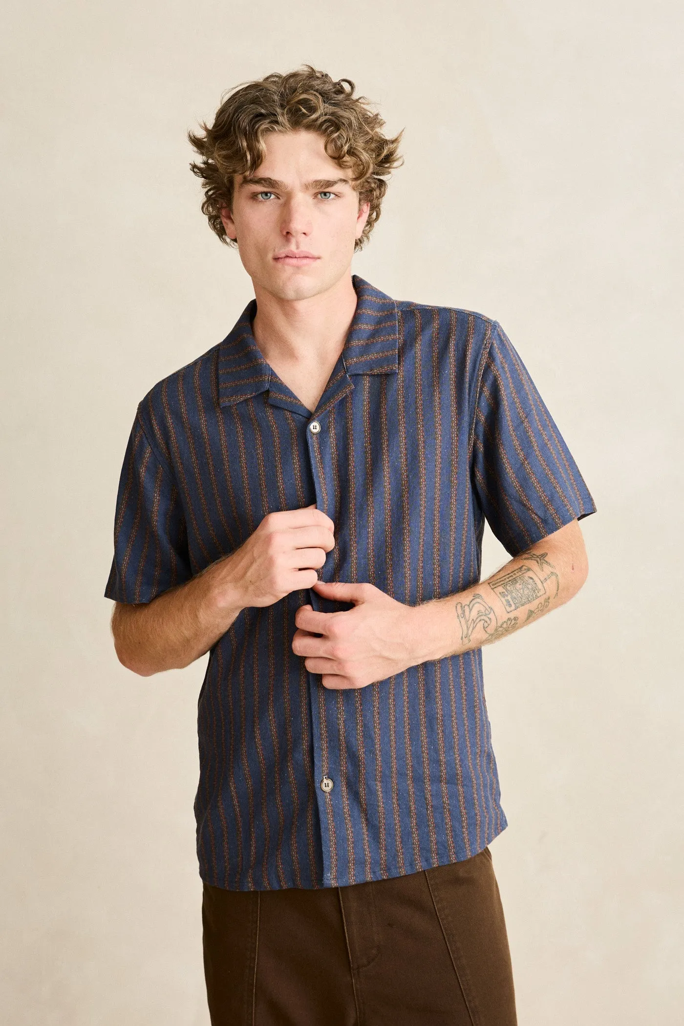 Tremolo Ss Shirt Blue sold by Rhythm. product image thumbnail 2