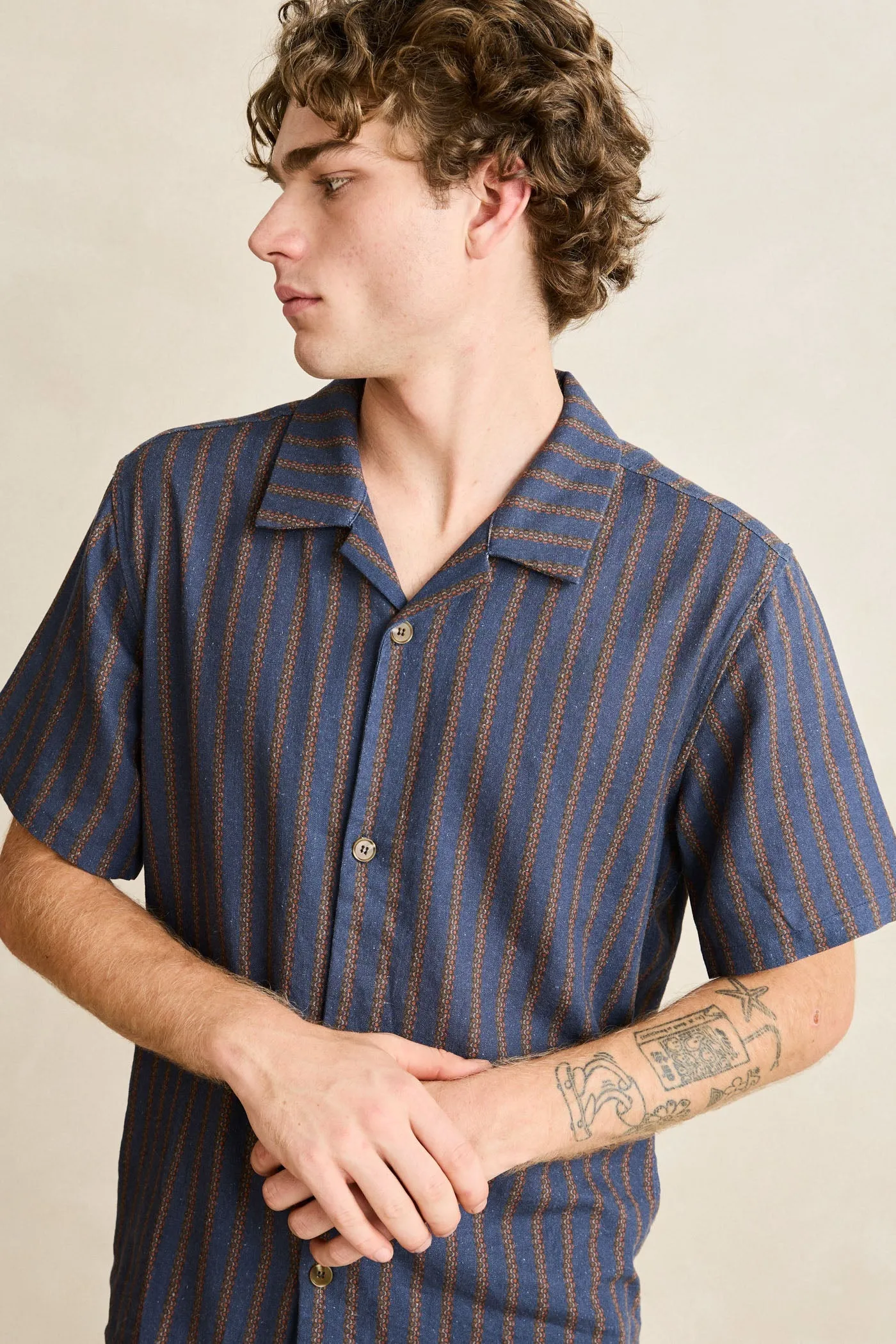 Tremolo Ss Shirt Blue sold by Rhythm. product image thumbnail 3
