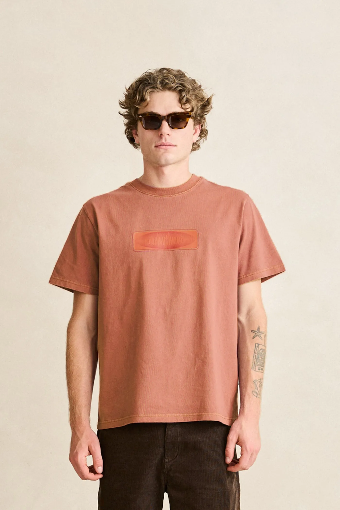 Tremolo Vintage Ss T-Shirt Terracotta sold by Rhythm. product image thumbnail 3
