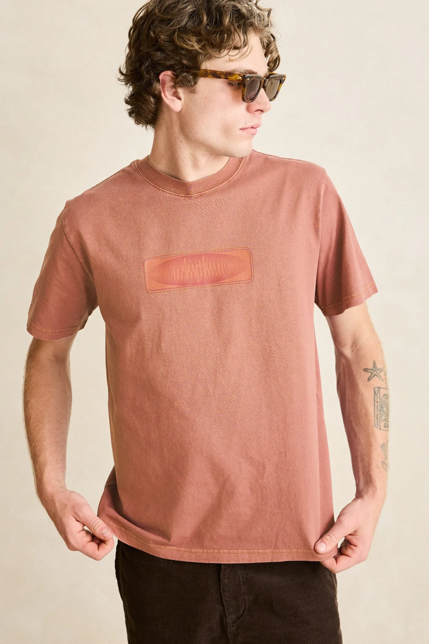 Tremolo Vintage Ss T-Shirt Terracotta sold by Rhythm. product image thumbnail 4