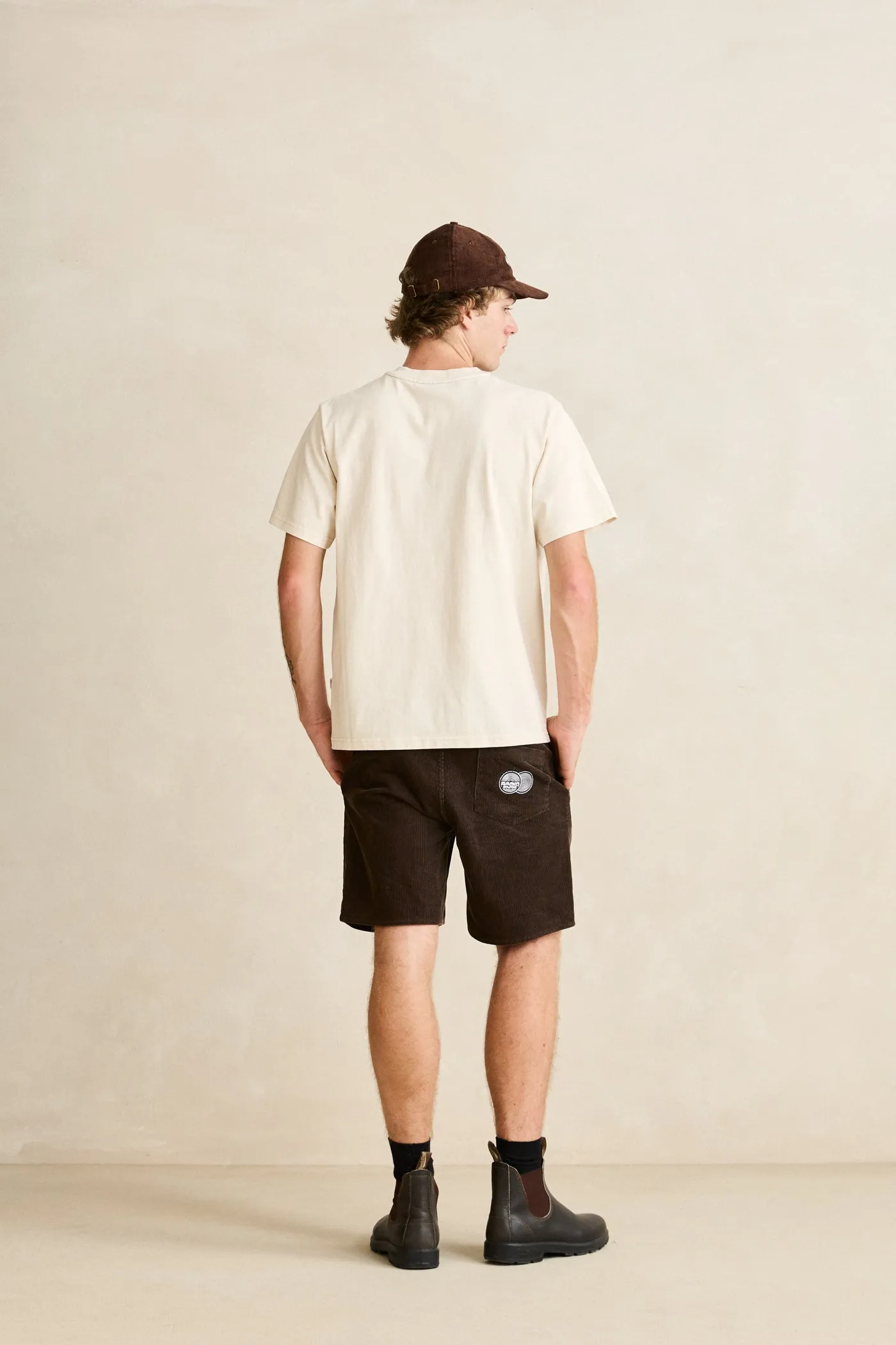 Broadcast Ss T-Shirt Natural sold by Rhythm. product image thumbnail 4