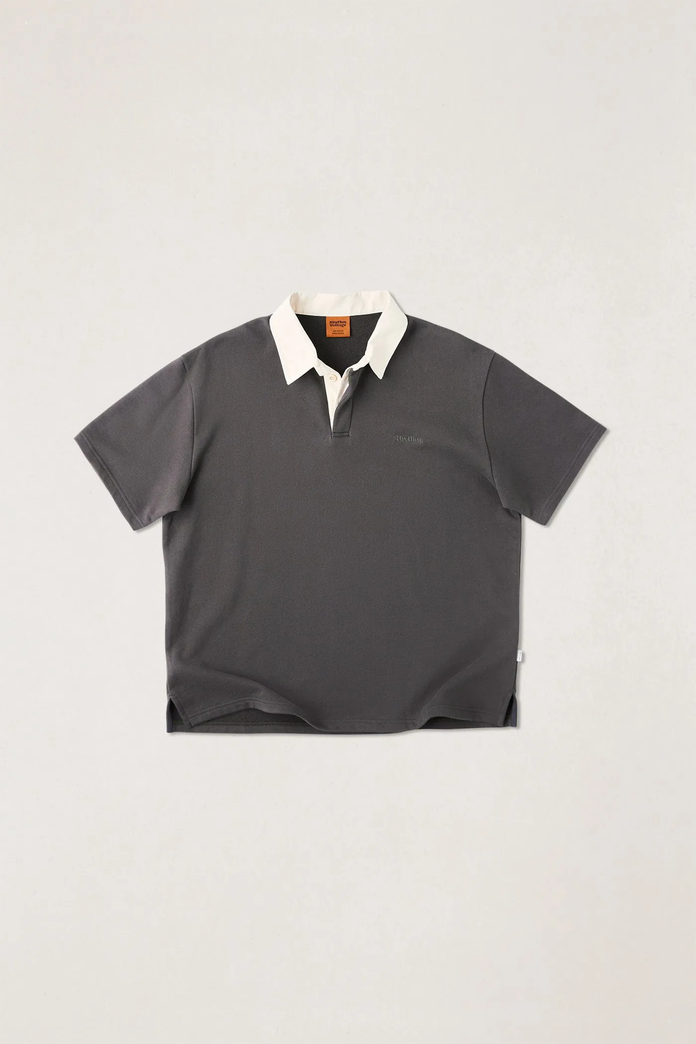 Koa Ss Rugby Polo Charcoal sold by Rhythm.