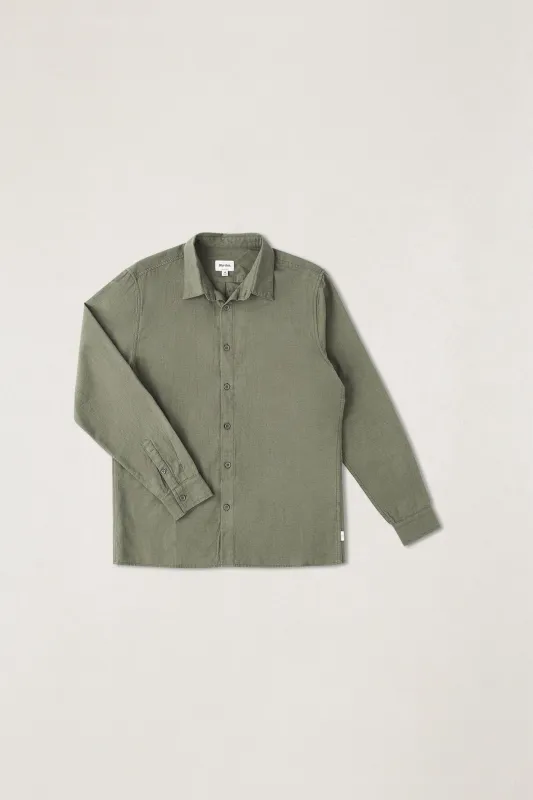 Classic Linen Ls Shirt Forest Green sold by Rhythm.
