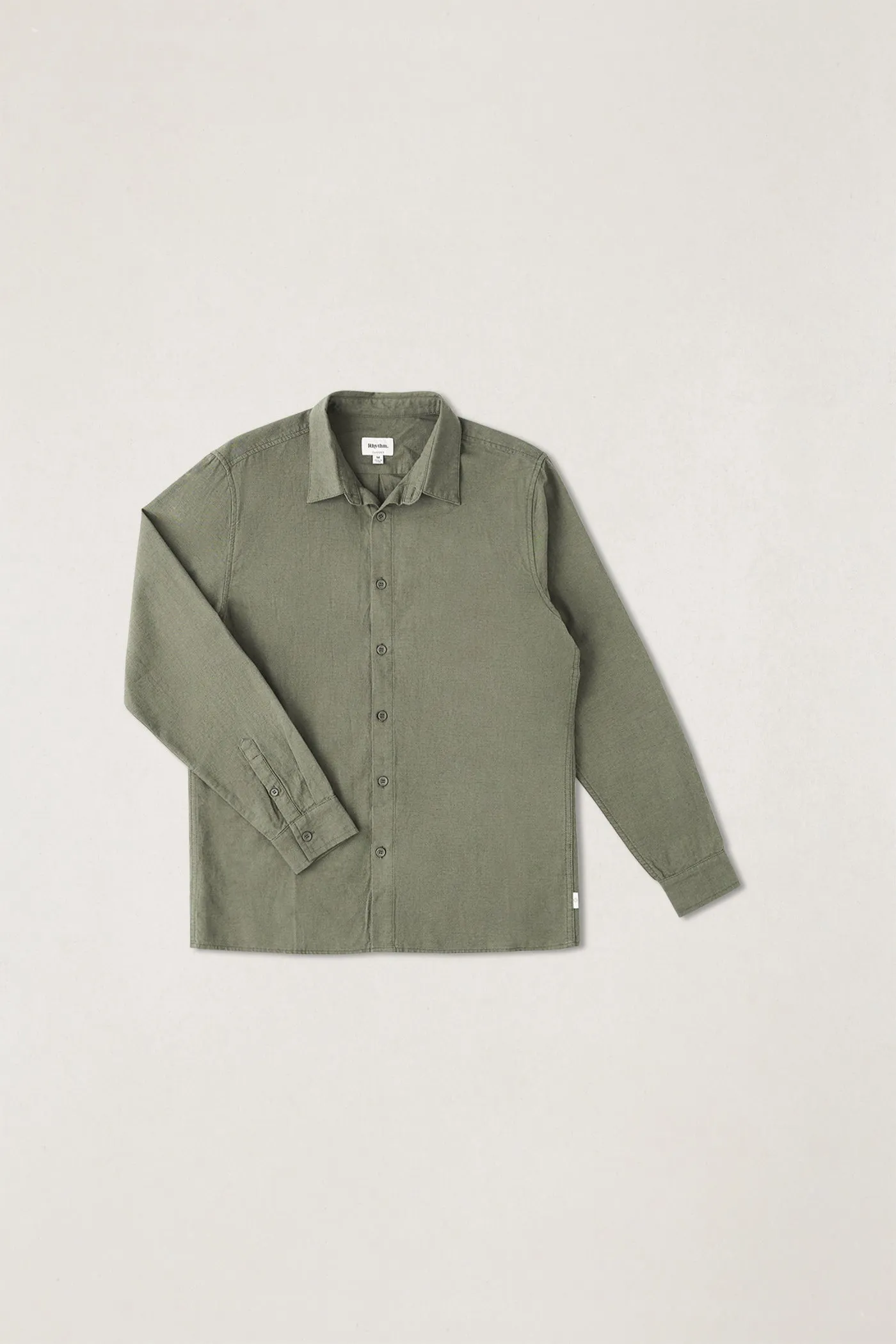 Classic Linen Ls Shirt Forest Green sold by Rhythm.