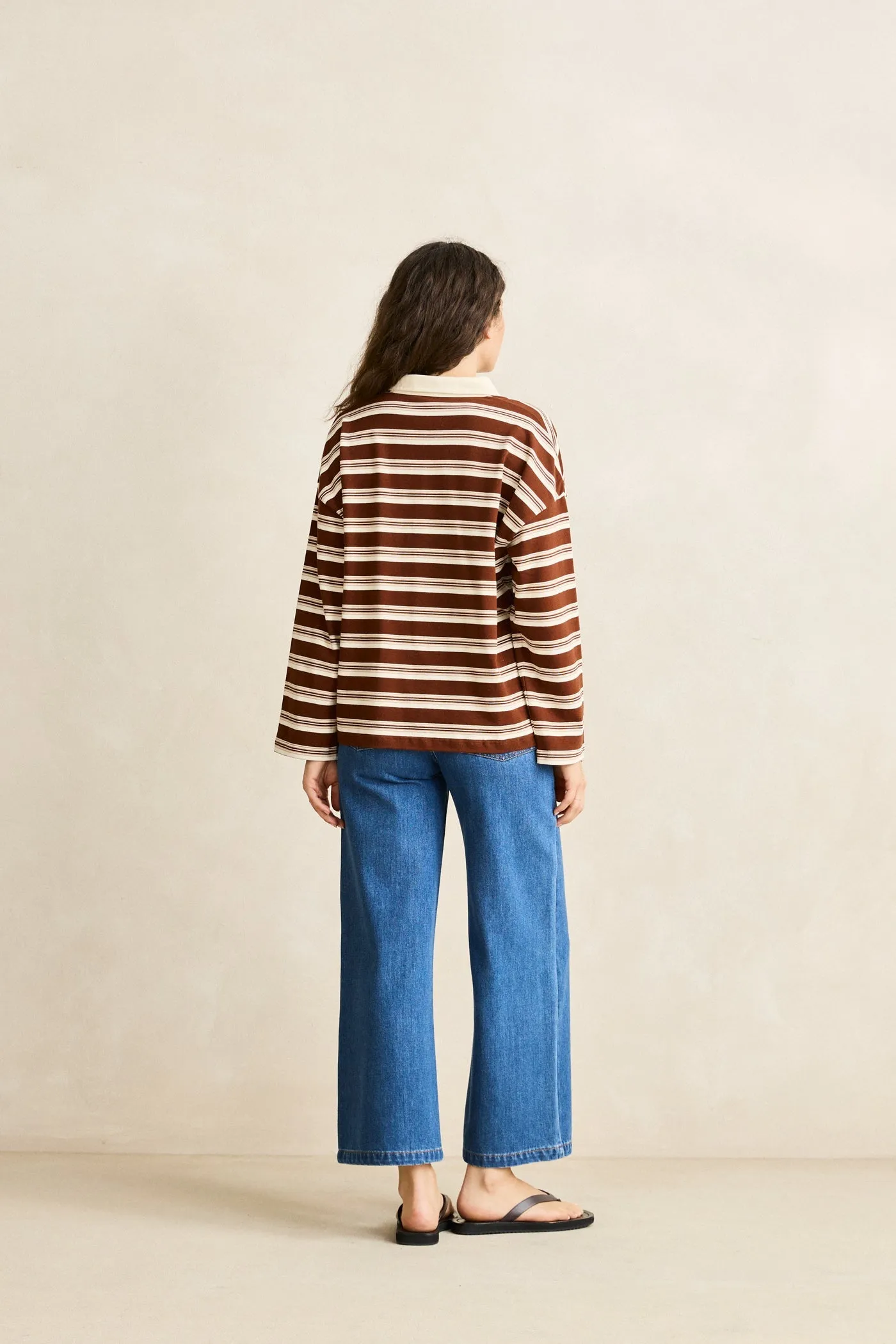 Essential Rugby Polo Chocolate sold by Rhythm. product image thumbnail 3