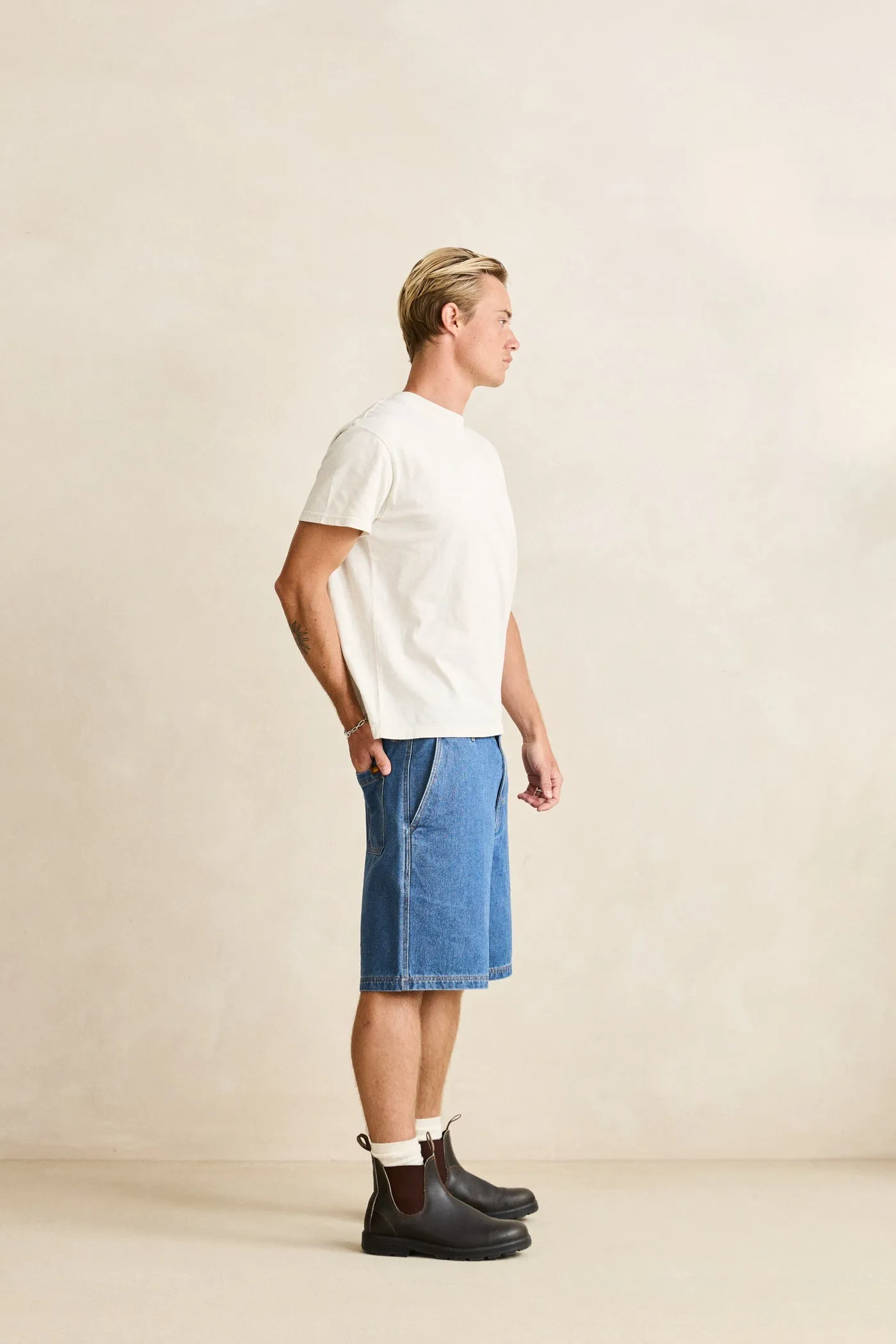 Essential Denim Short Blue sold by Rhythm. product image thumbnail 4