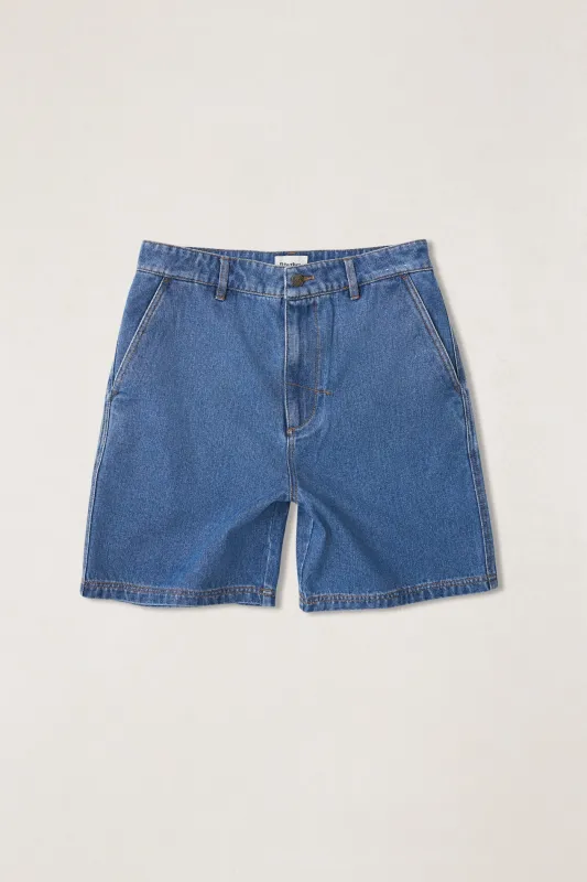Essential Denim Short Blue made by Rhythm.