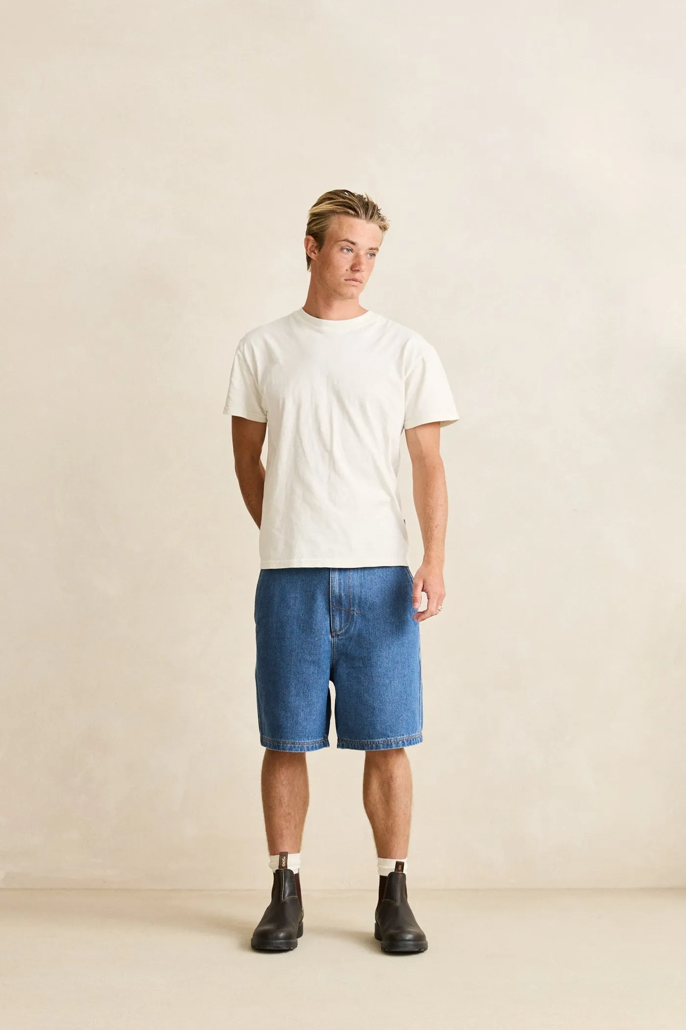 Essential Denim Short Blue sold by Rhythm. product image thumbnail 3