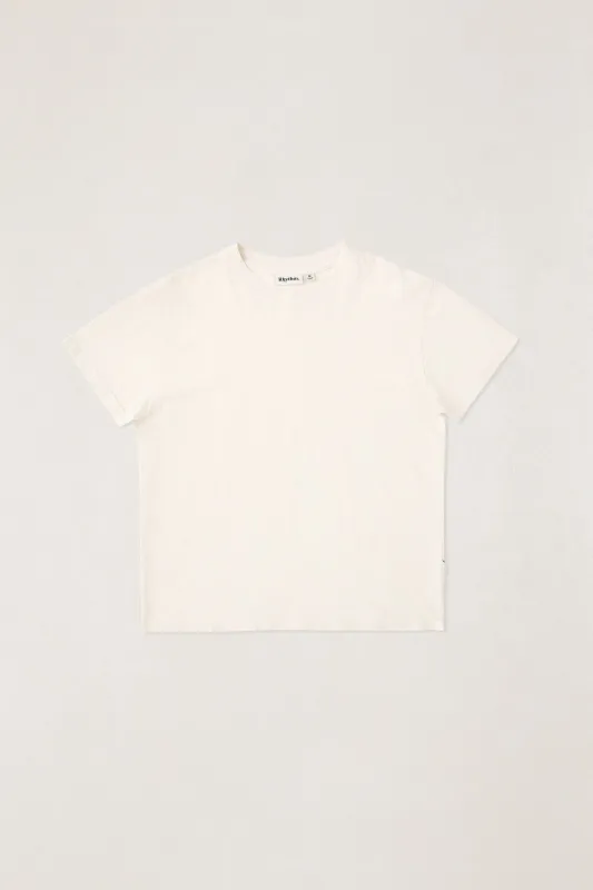 Essential Slub Band Ss T-Shirt Natural made by Rhythm.