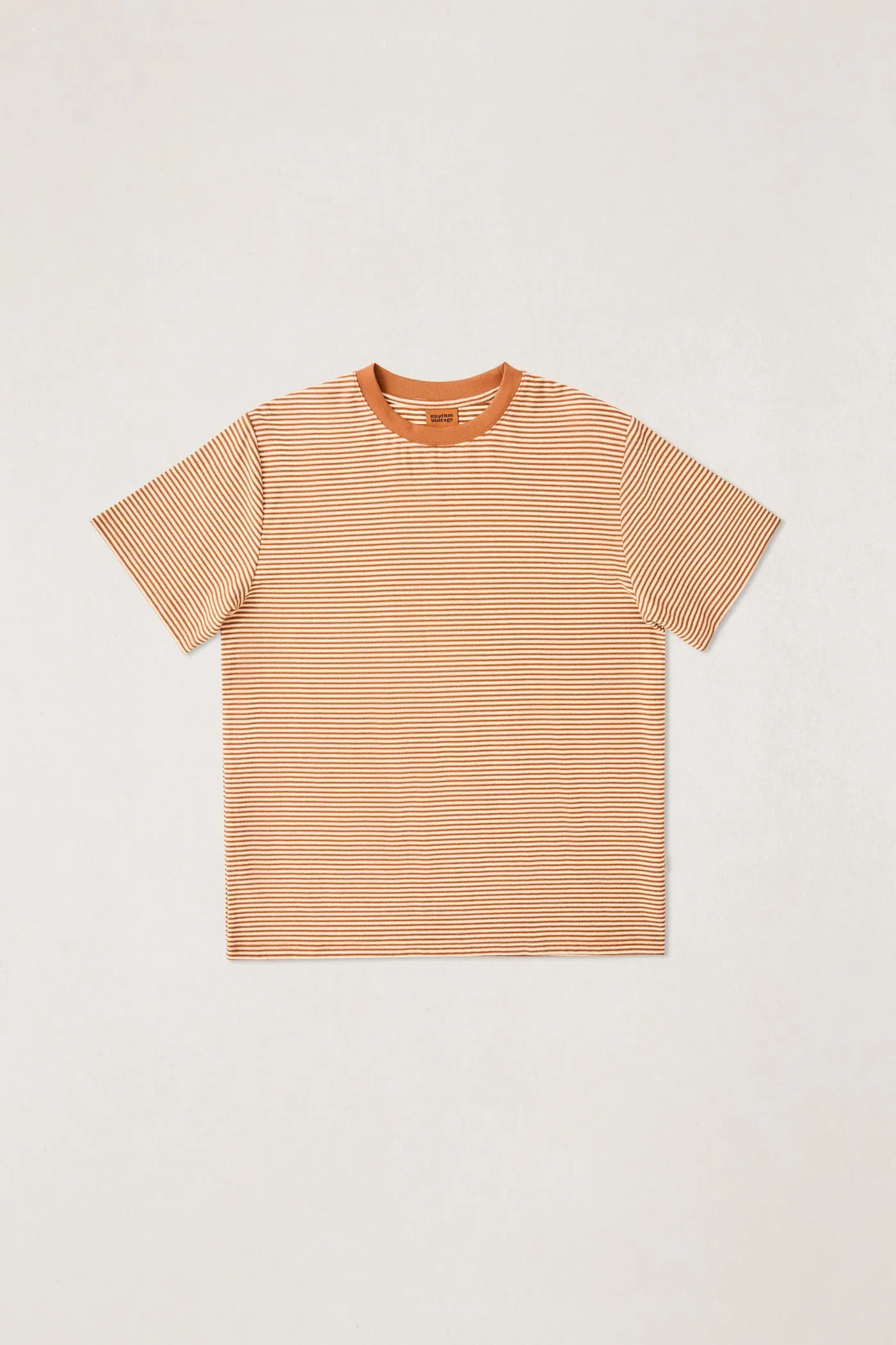 Essential Stripe Ss T-Shirt Tobacco sold by Rhythm.