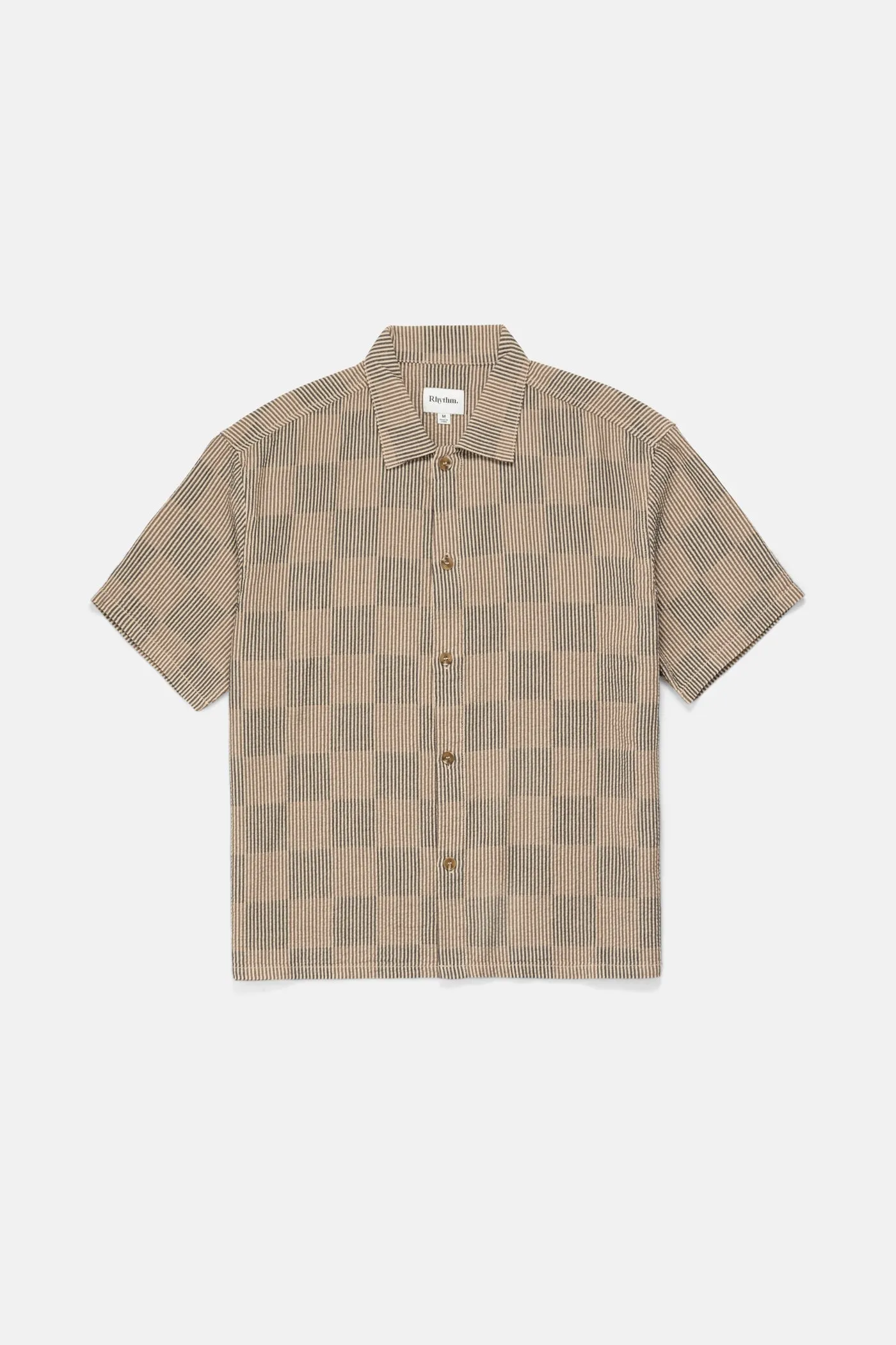 Tanner Check Ss Shirt Tobacco sold by Rhythm.
