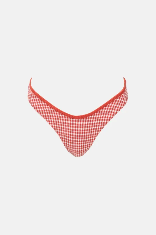 Lola Check Hi Cut Pant Fire sold by Rhythm.