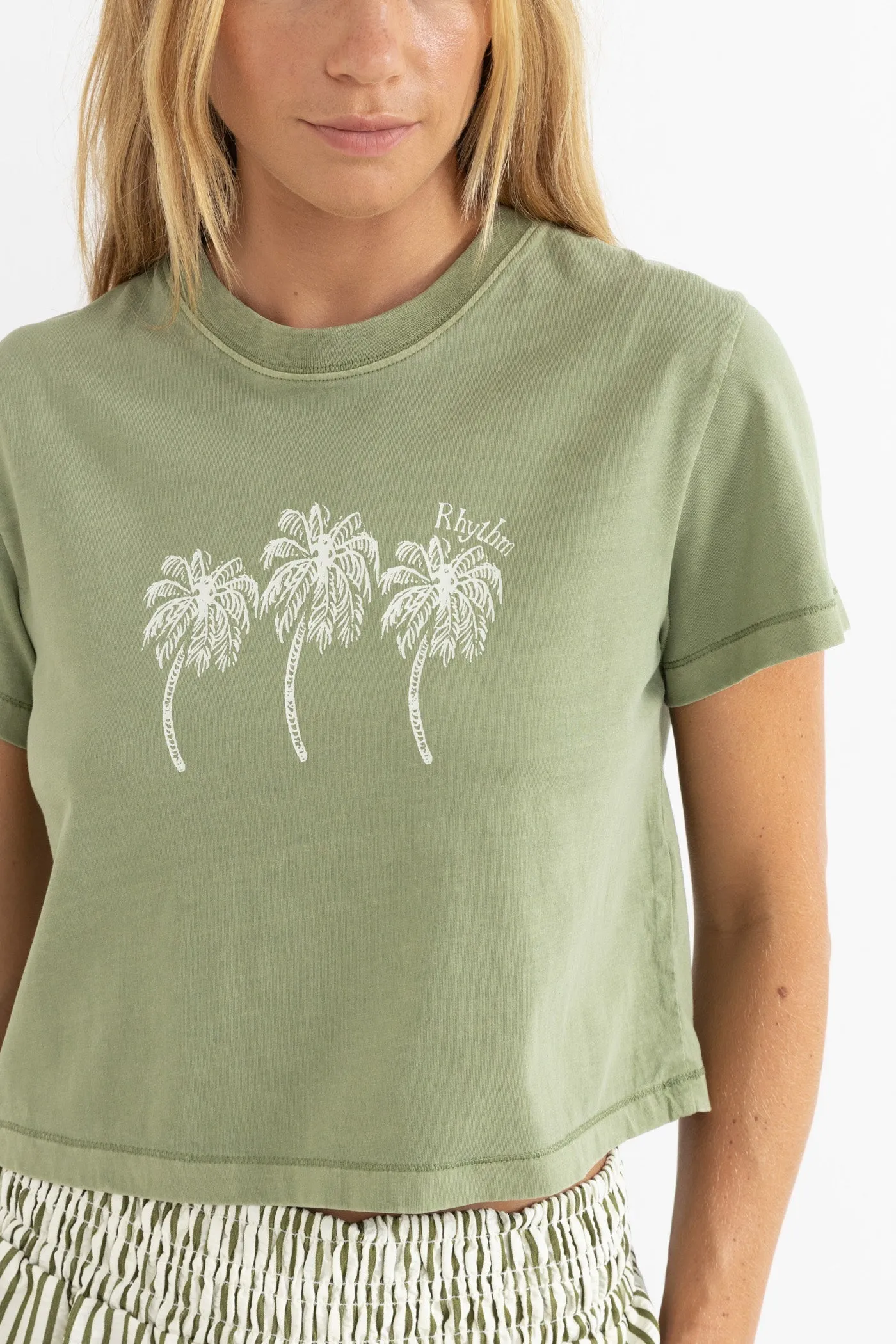Palms Crop Crew Tee sold by Rhythm. product image thumbnail 3