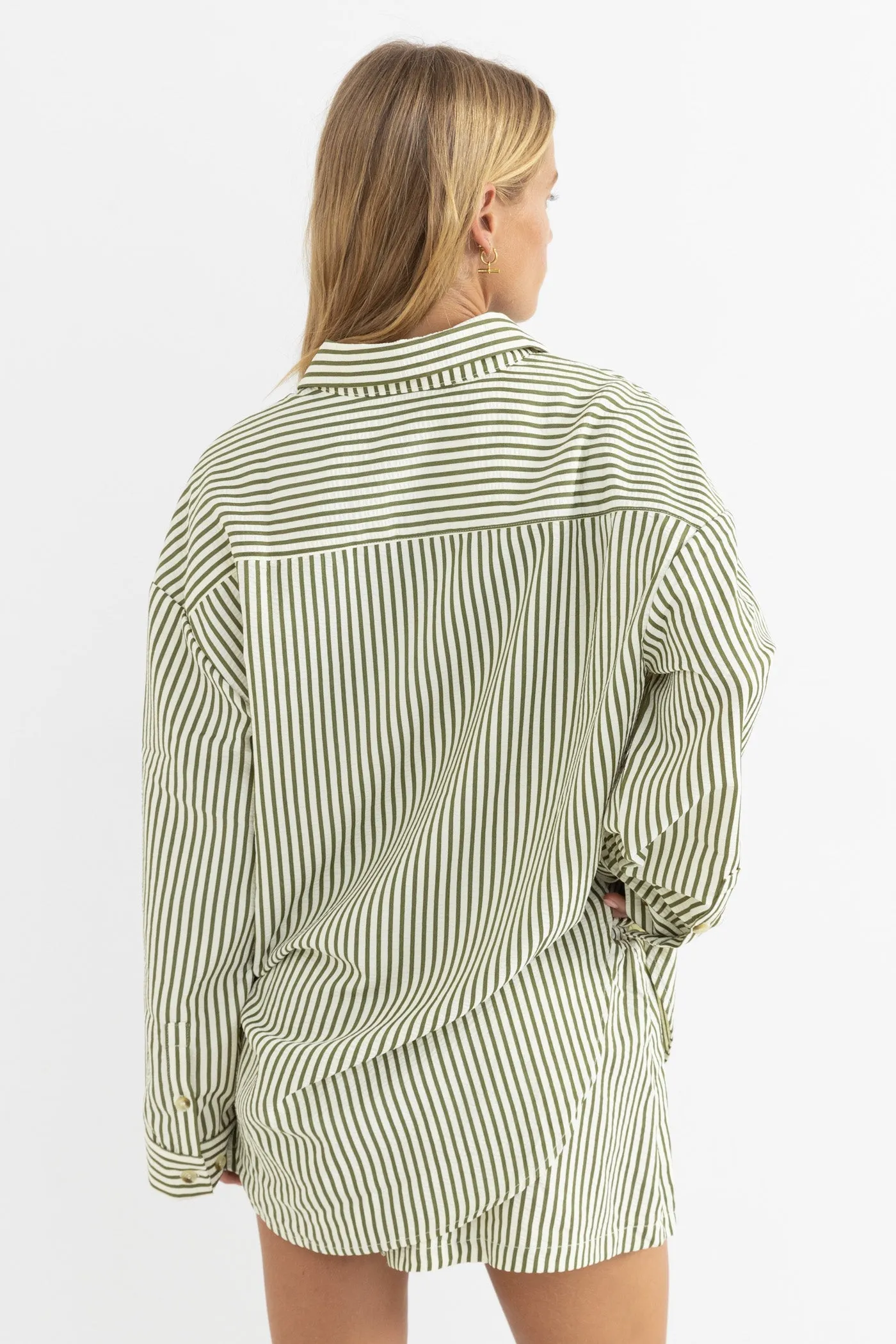 Cove Stripe Long Sleeve Shirt sold by Rhythm. product image thumbnail 4