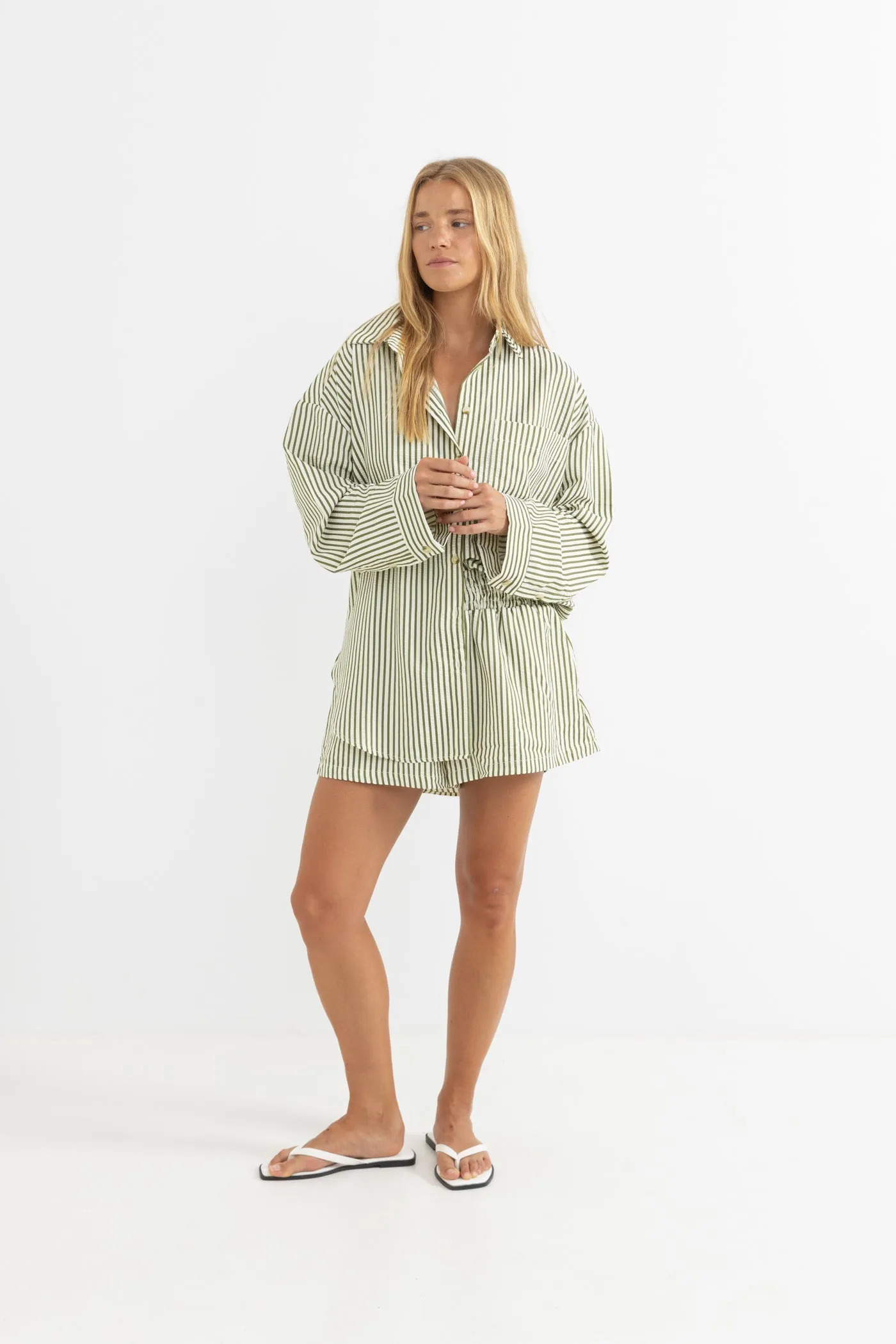 Cove Stripe Long Sleeve Shirt sold by Rhythm.