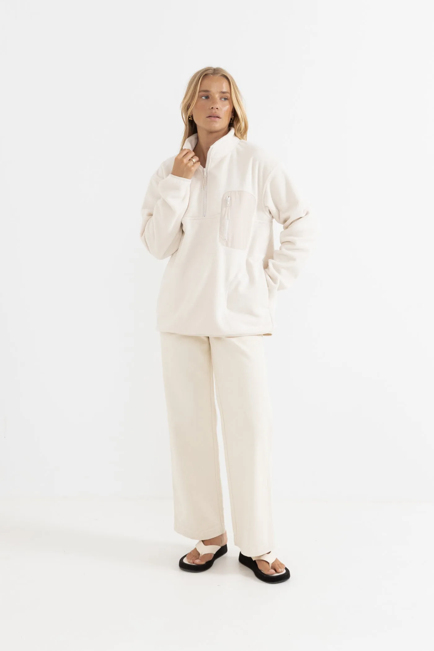 Keep Me Cozy Polar Fleece White sold by Rhythm.
