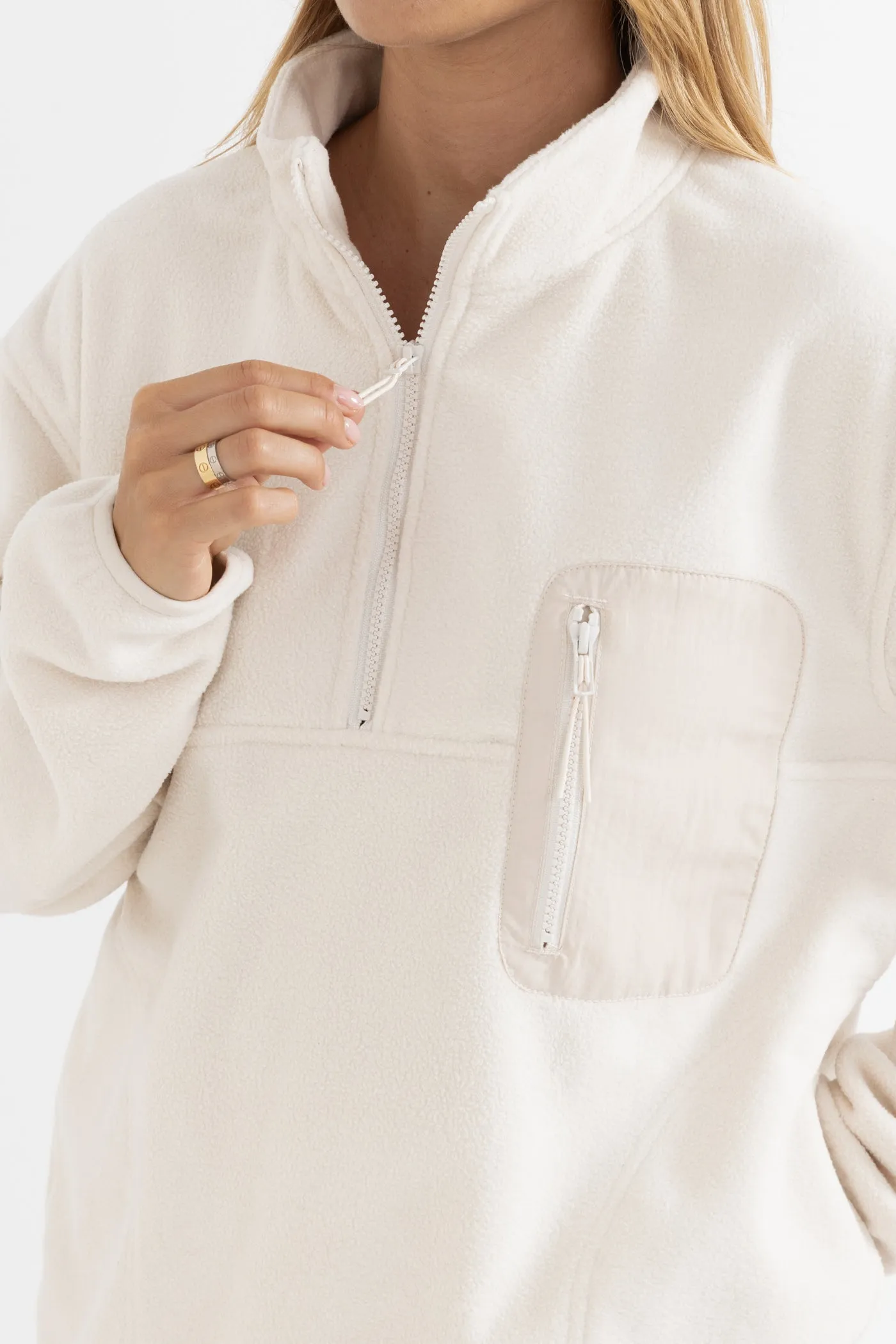 Keep Me Cozy Polar Fleece White sold by Rhythm. product image thumbnail 3