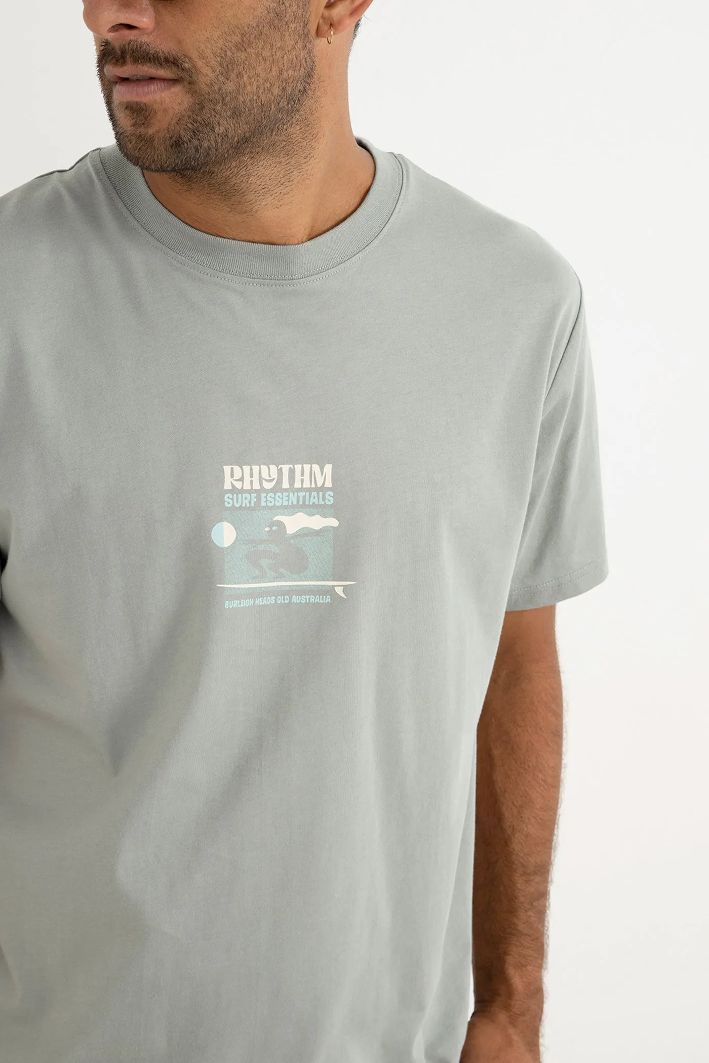 Slide Ss T-Shirt Seafoam sold by Rhythm. product image thumbnail 3