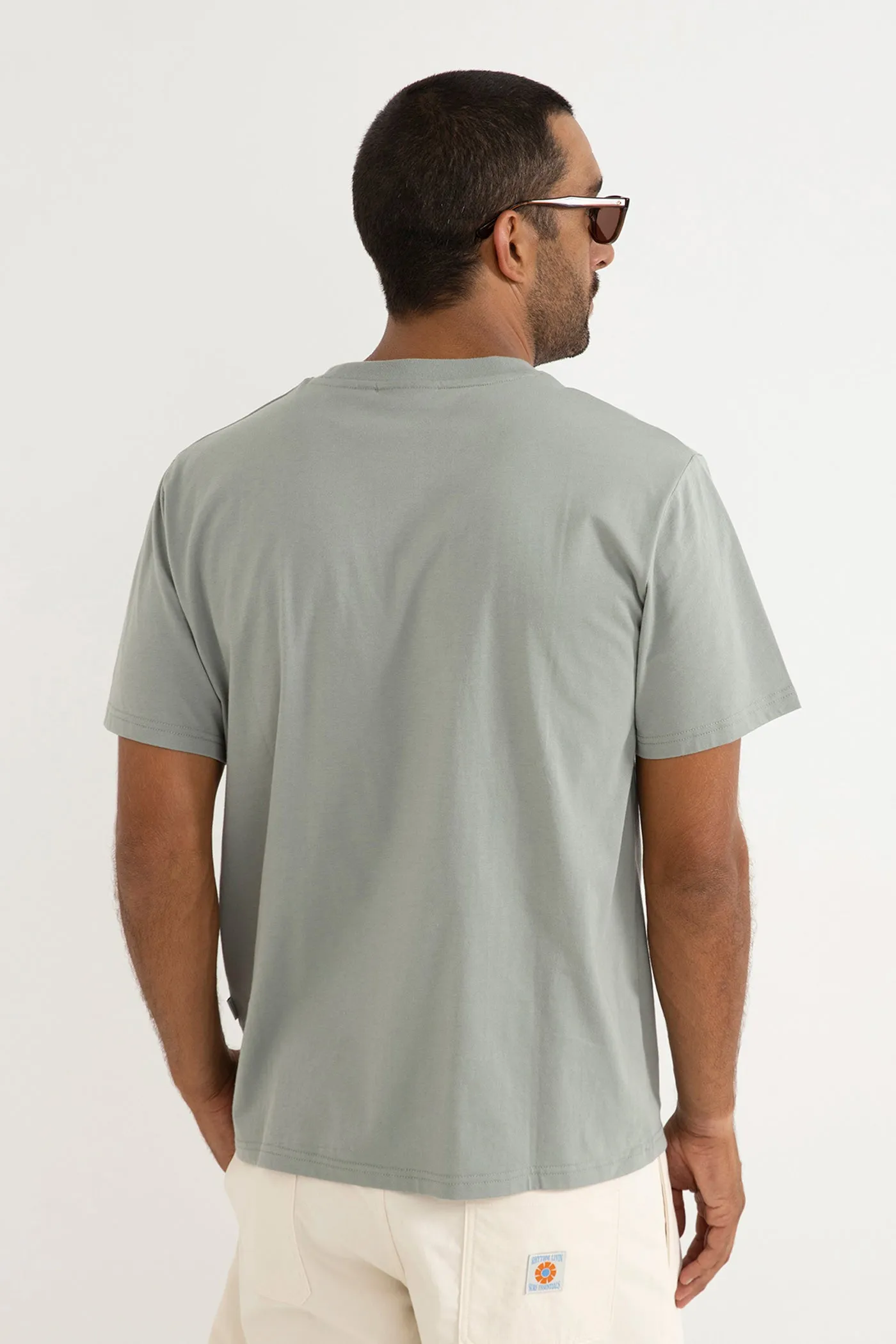 Slide Ss T-Shirt Seafoam sold by Rhythm. product image thumbnail 4