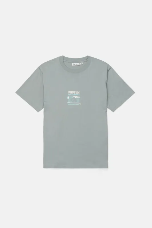 Slide Ss T-Shirt Seafoam made by Rhythm.