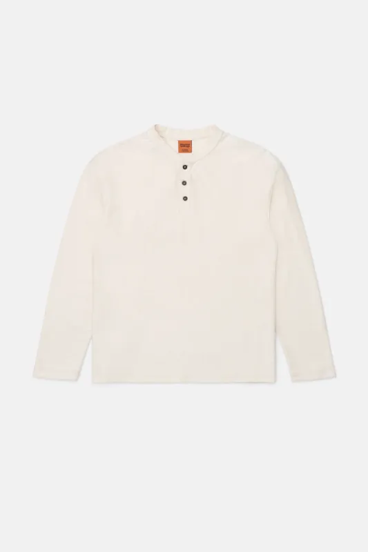 Vintage Terry Ls Henley Natural sold by Rhythm.