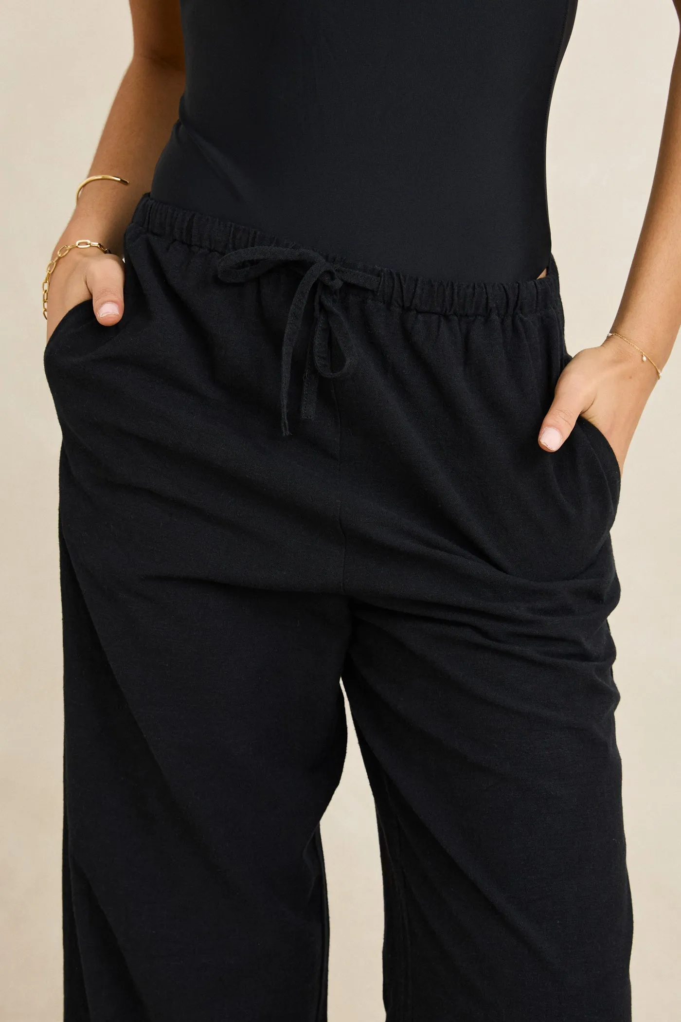 Classic Drawstring Pant Black sold by Rhythm. product image thumbnail 4