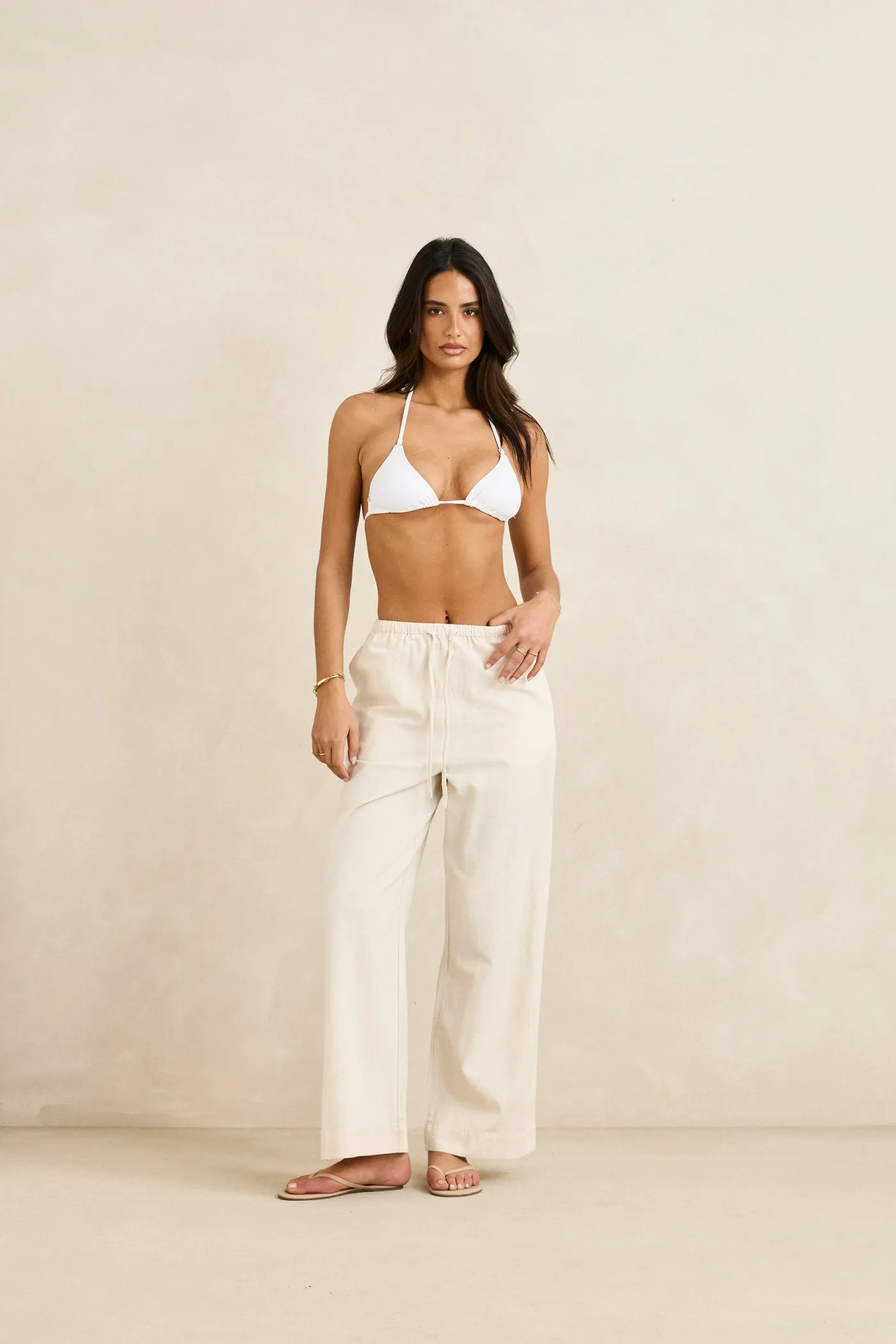 Classic Drawstring Pant Oat sold by Rhythm. product image thumbnail 5