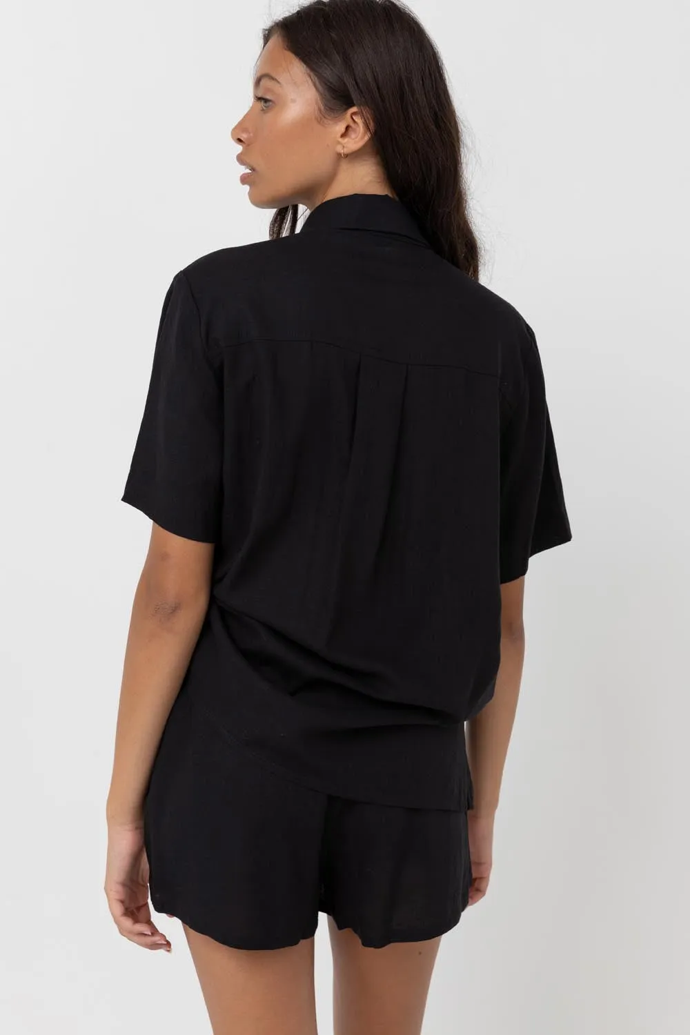 Classic Lounge Shirt Black sold by Rhythm. product image thumbnail 4
